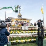 Jockey and Owner on the Winners Stage at the Preakness Stakes
