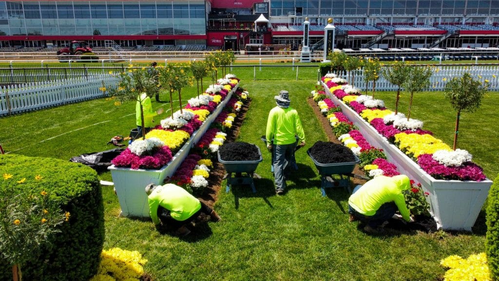 OakLawn crew members working at Preakness Stakes