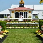flower line to the winners circle at the Preakness Stakes