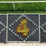 147 designed flower bed at the Preakness Stakes