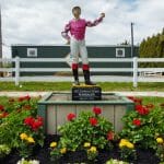 designed flower beds at the Preakness Stakes